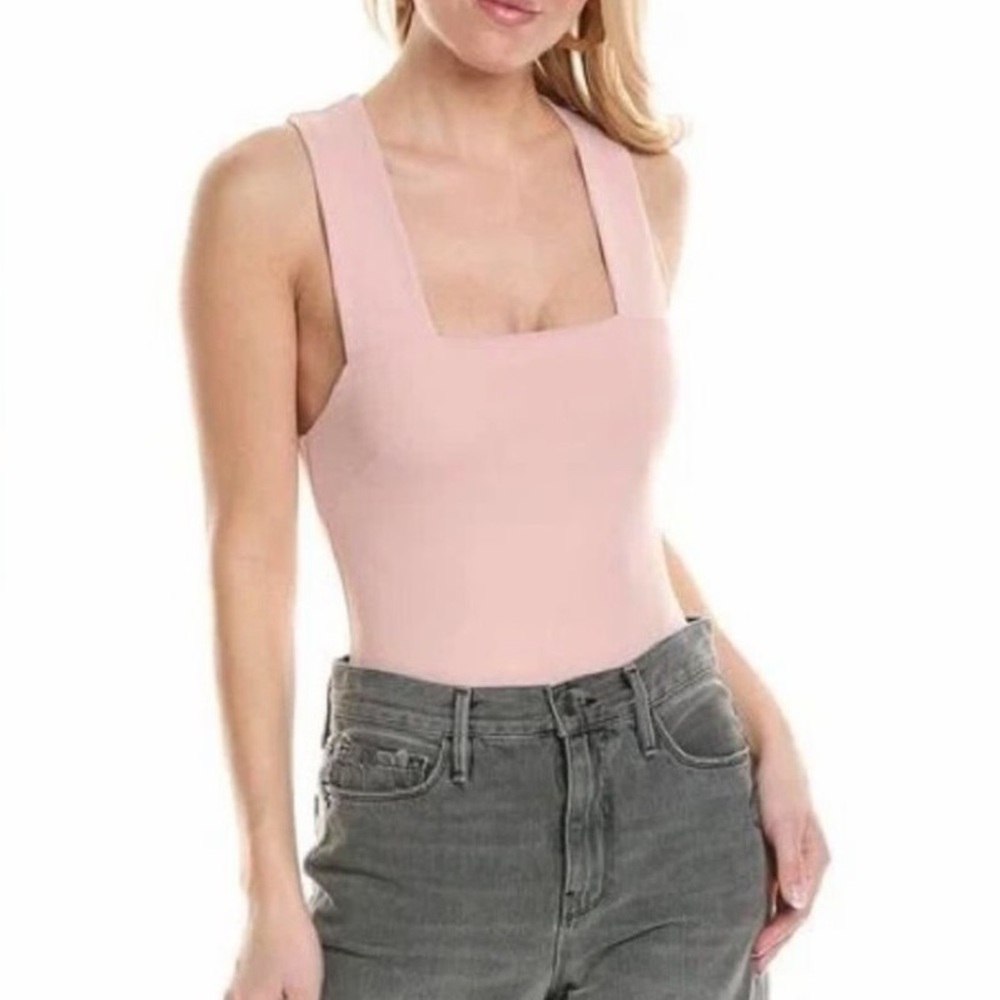 Free People "She's So Sleek" square neck bodysuit size small